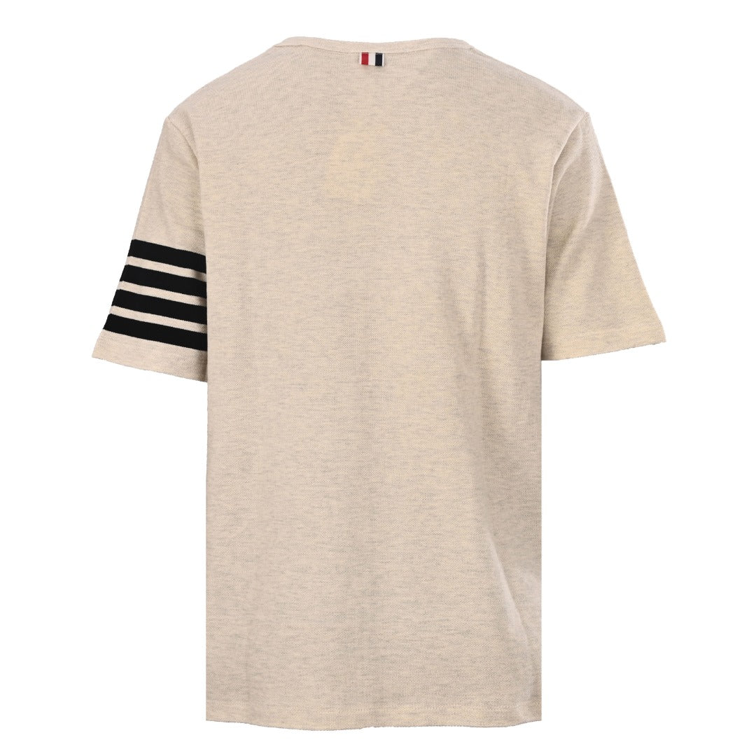 Men's Four-Bar Crew Neck T-Shirt — Cotton THOM TREND
