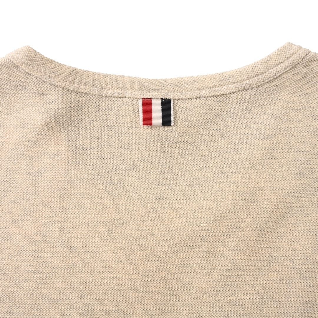 Men's Four-Bar Crew Neck T-Shirt — Cotton THOM TREND