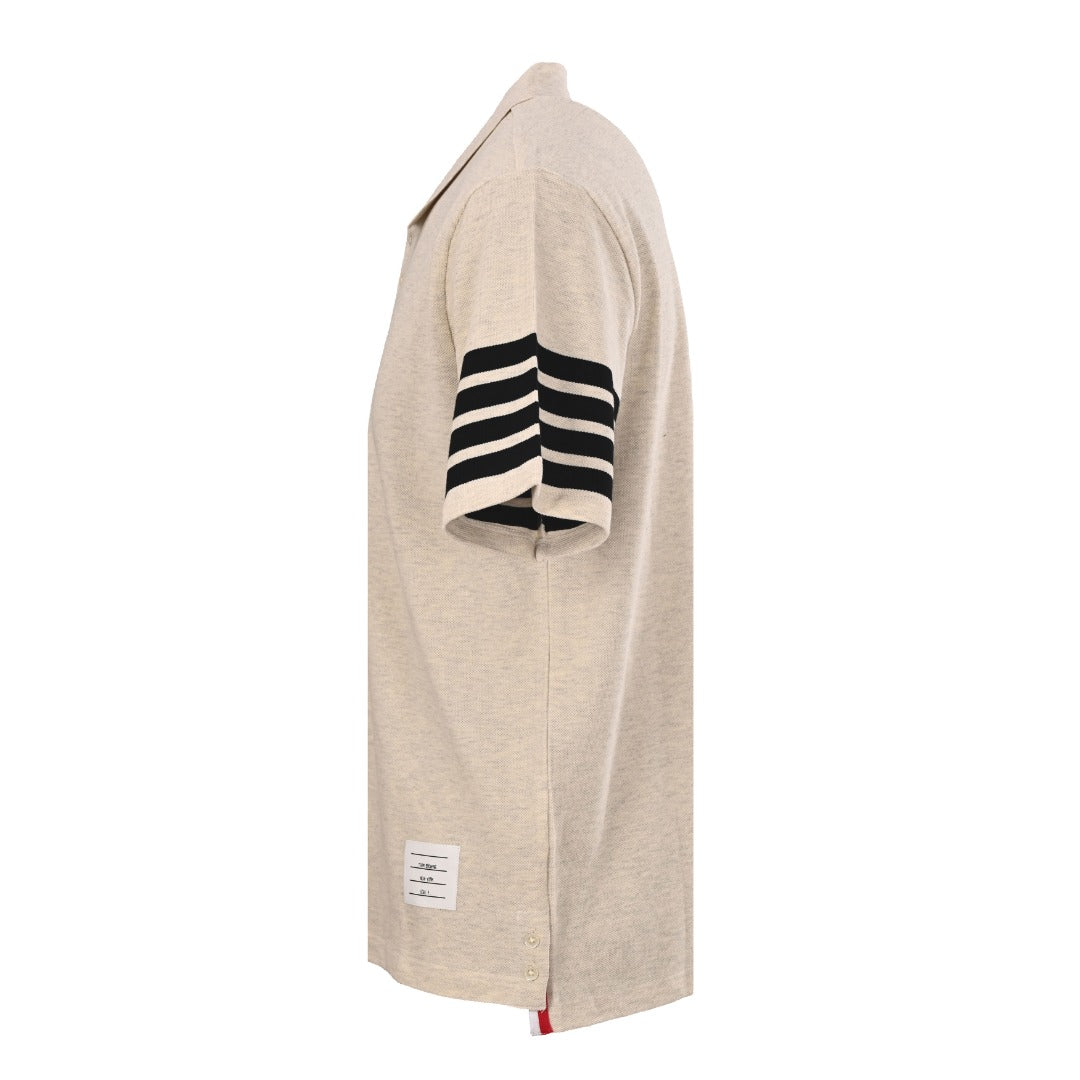 Men's Four-Bar Crew Neck T-Shirt — Cotton THOM TREND