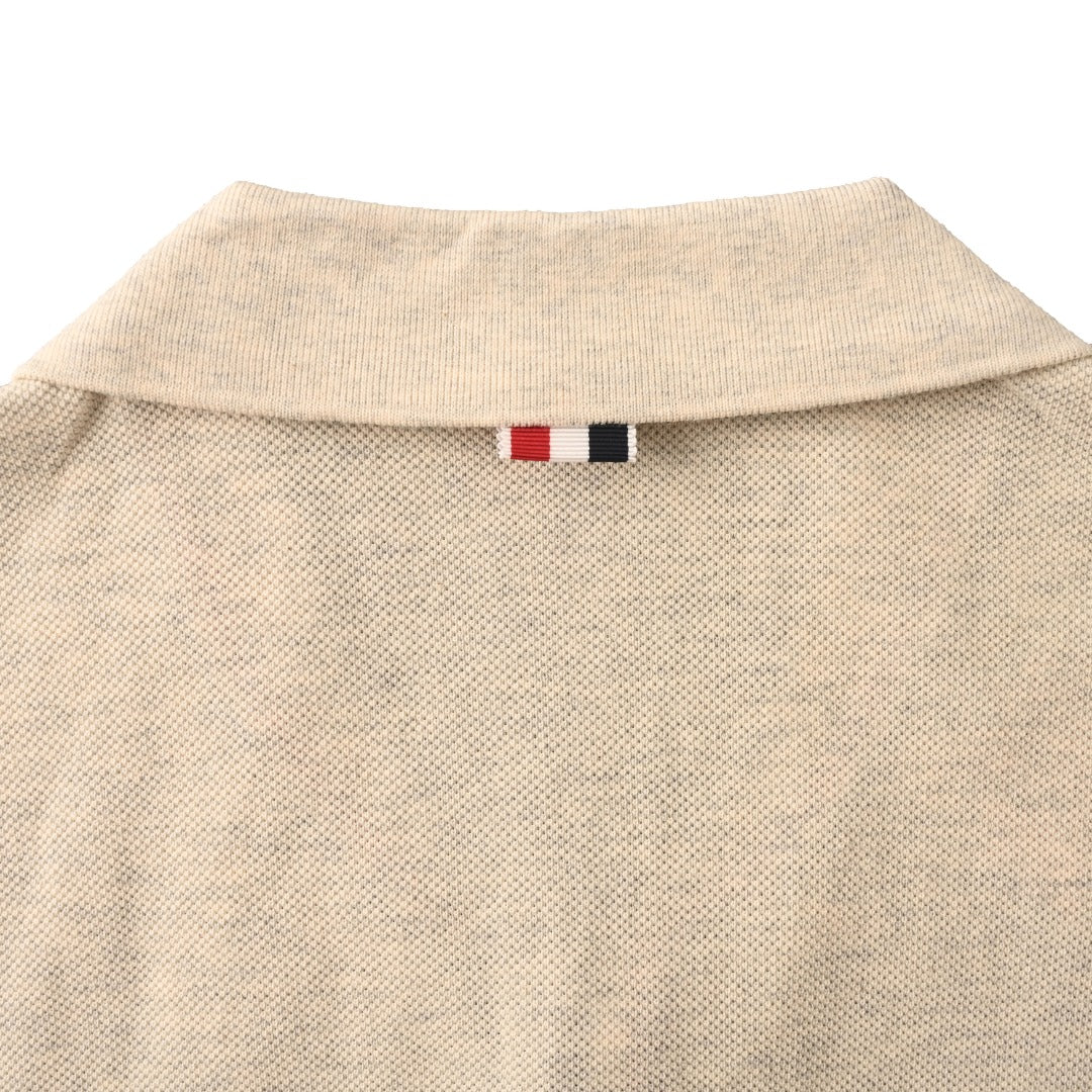 Men's Four-Bar Crew Neck T-Shirt — Cotton THOM TREND