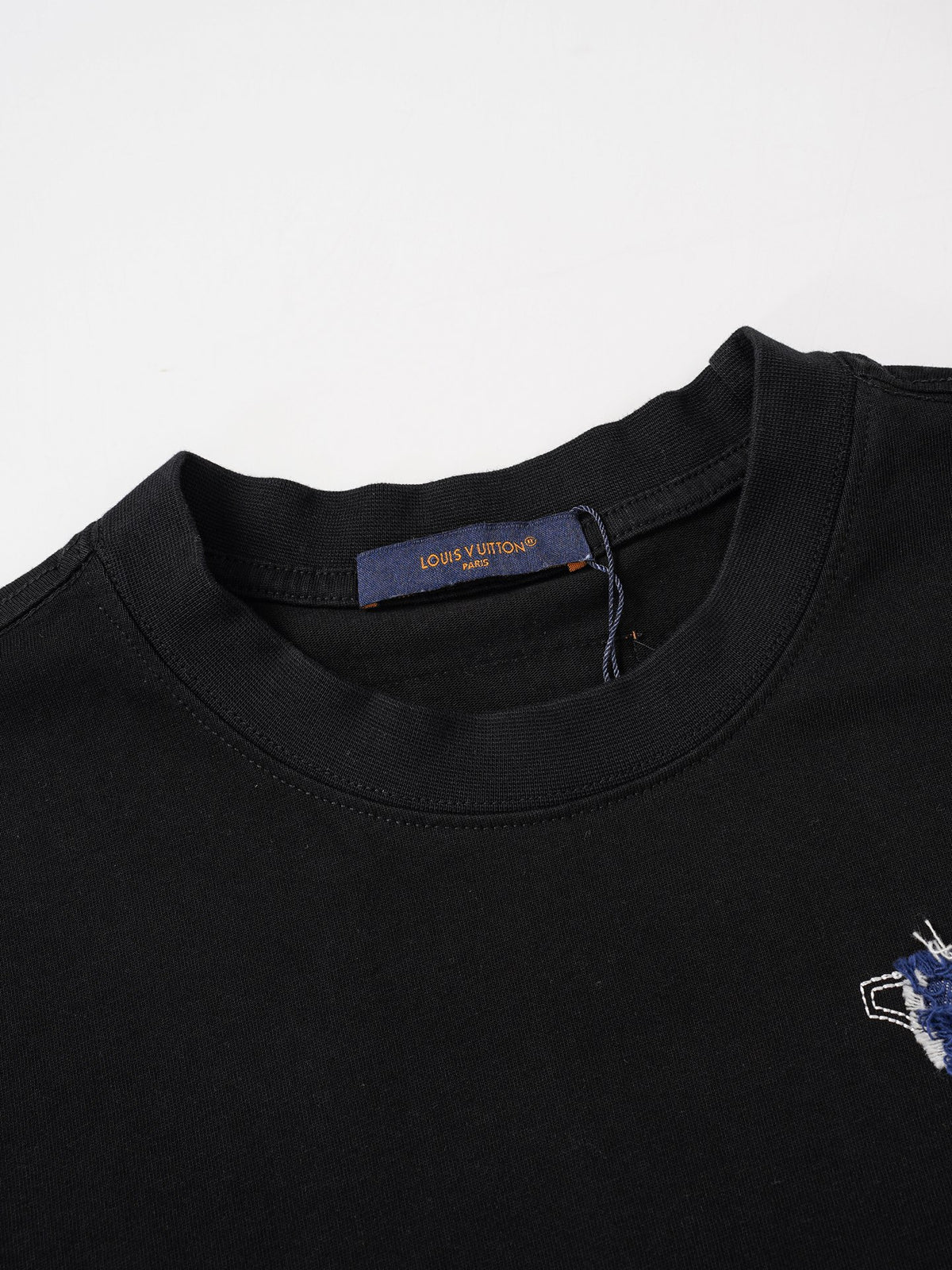 Denim Wash Appliqué Embroidered Short Sleeve Tee