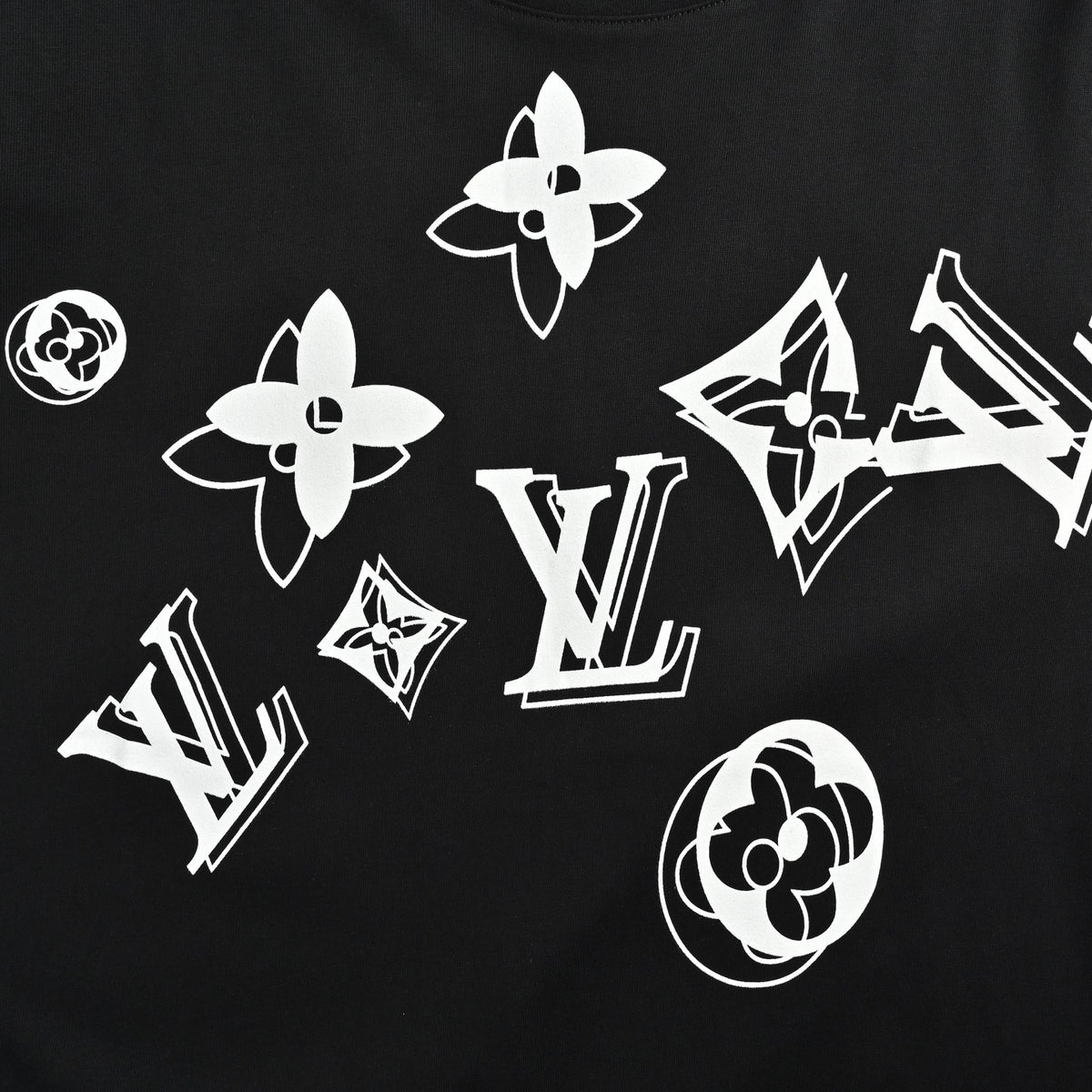 Double monogram print short-sleeved shirt