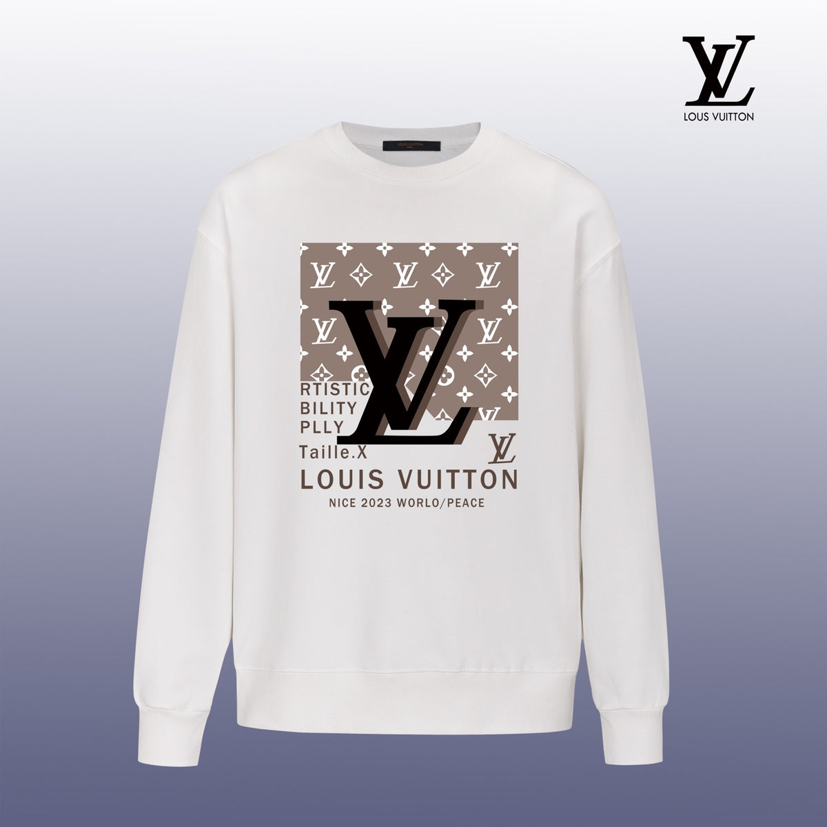 Designer Graphic Print Crewneck Sweatshirt