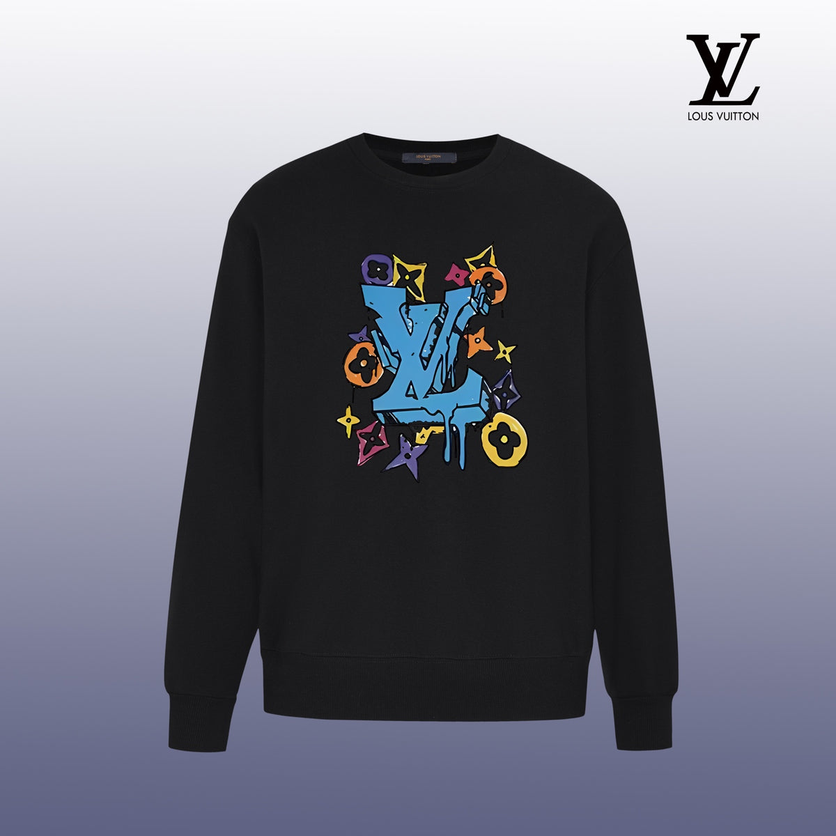 Designer Graphic Print Crewneck Sweatshirt