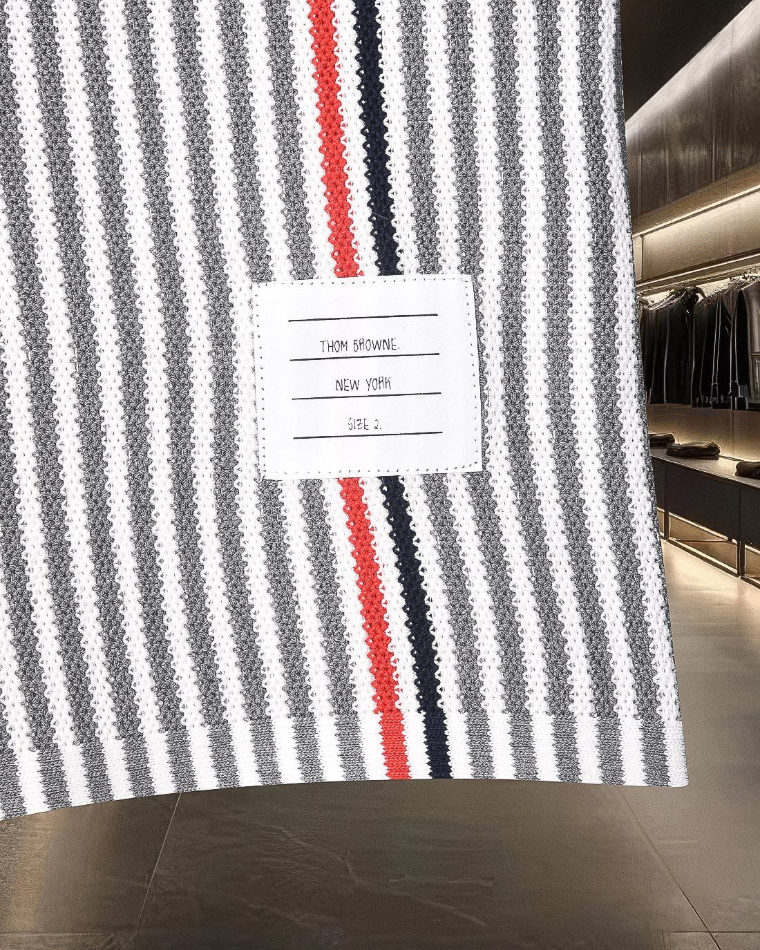 Thom Browne Style Four-Bar Stripe Knit Shorts - Image 8