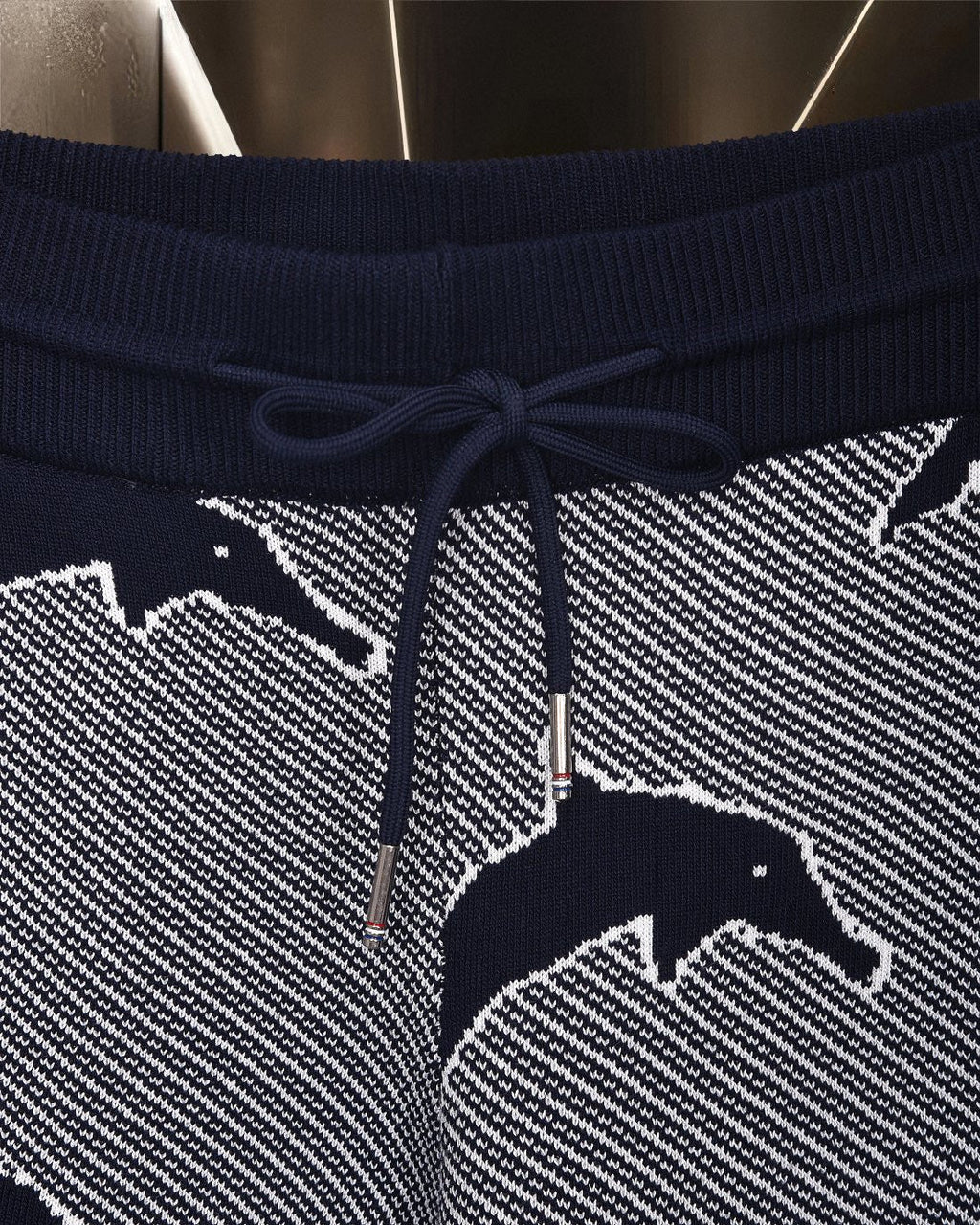 Thom Browne Style Four-Bar Stripe Knit Shorts - Image 5