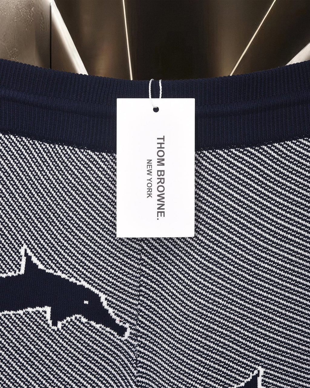 Thom Browne Style Four-Bar Stripe Knit Shorts - Image 6