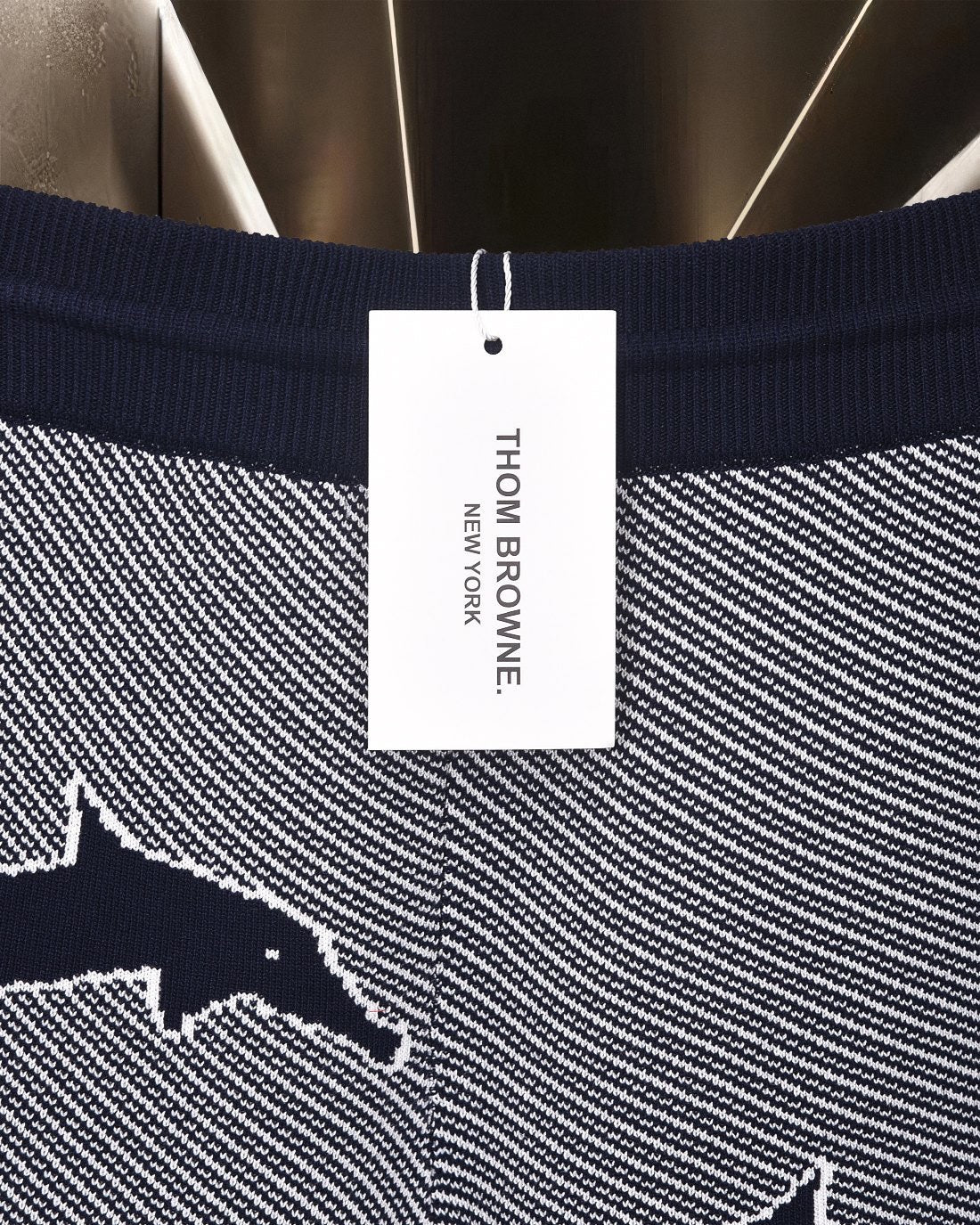 Thom Browne Style Four-Bar Stripe Knit Shorts - Image 6