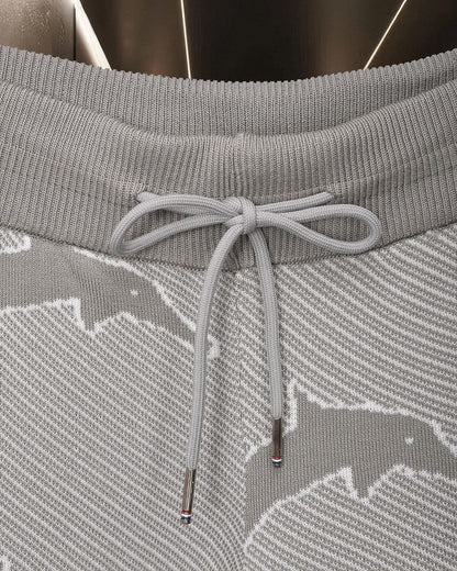 Four-Bar Stripe Knit Shorts — THOM TREND THOM TREND
