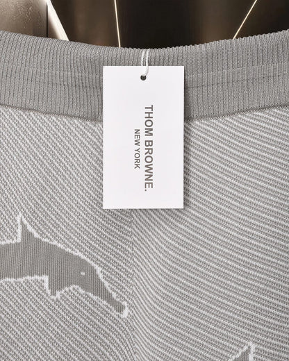 Four-Bar Stripe Knit Shorts — THOM TREND THOM TREND