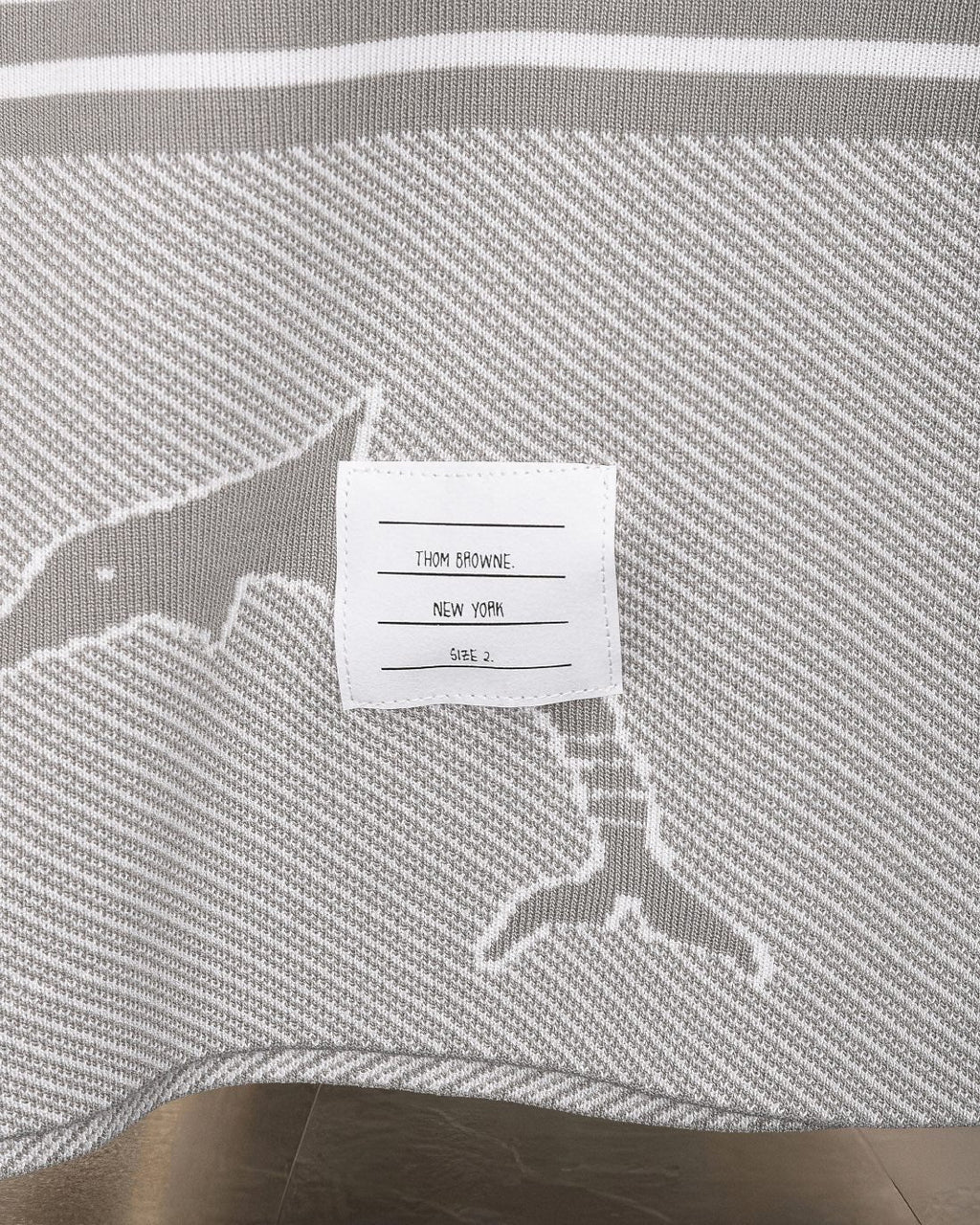 Thom Browne Style Four-Bar Stripe Knit Shorts - Image 9