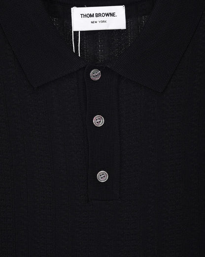 拼色四杠针织休闲短袖POLO THOM TREND