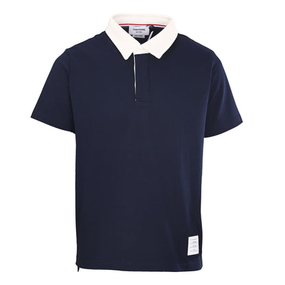 Contrast-Collar Cotton Polo — THOM TREND THOM TREND