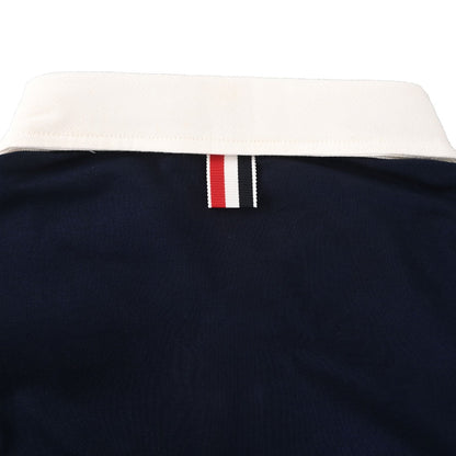 Contrast-Collar Cotton Polo — THOM TREND THOM TREND