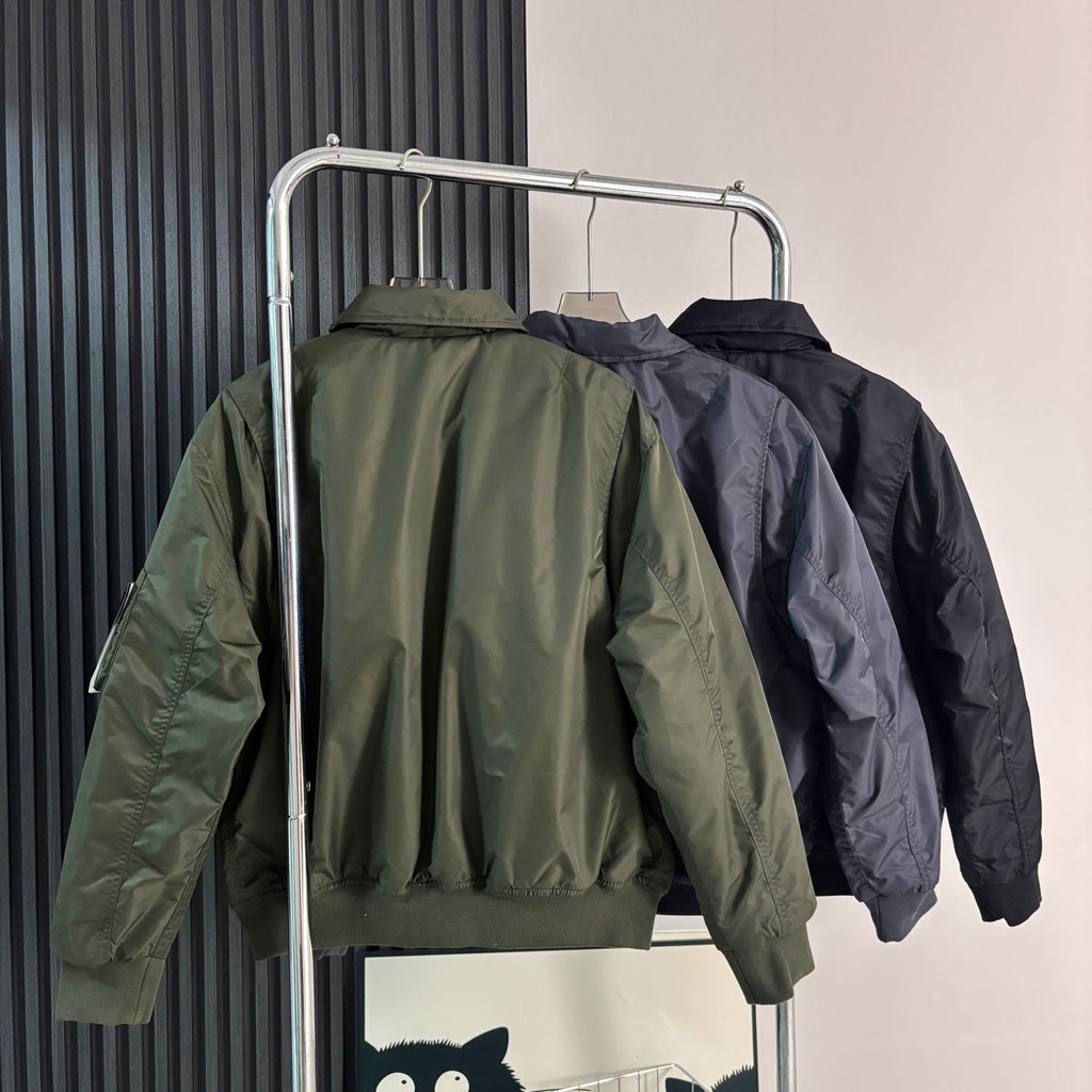 Stone Island Compass Badge Padded Flight Jacket - Green product detail view