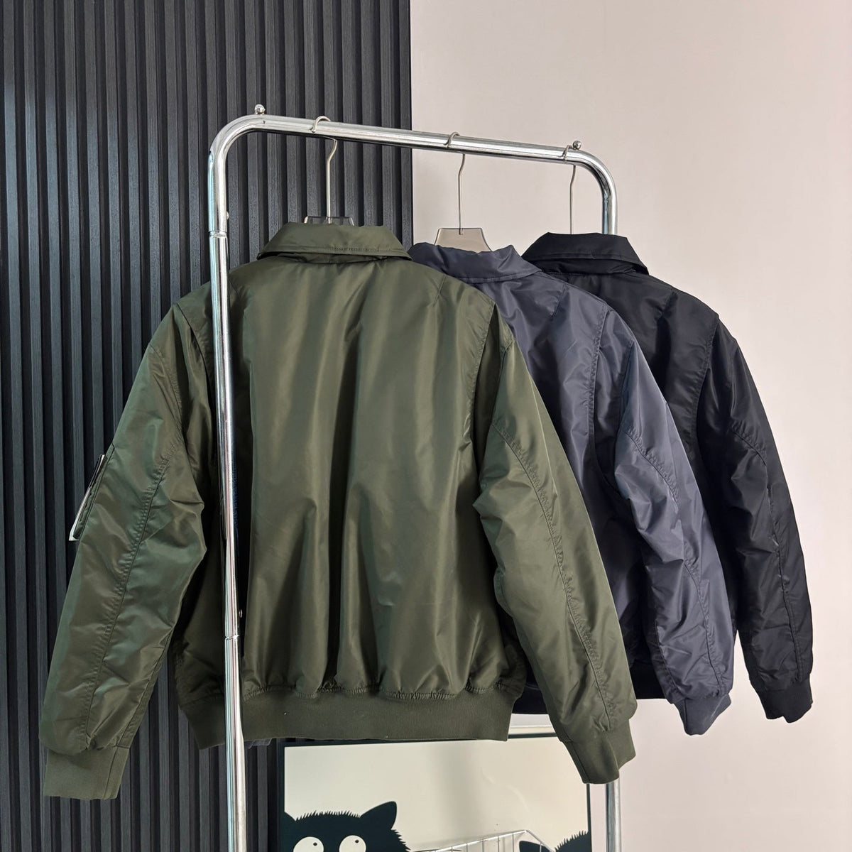 Stone Island Compass Badge Padded Flight Jacket - Green product detail view
