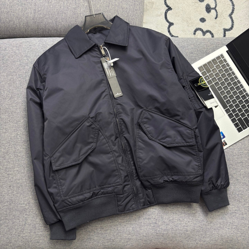 Stone Island Compass Badge Padded Flight Jacket - Green product detail view