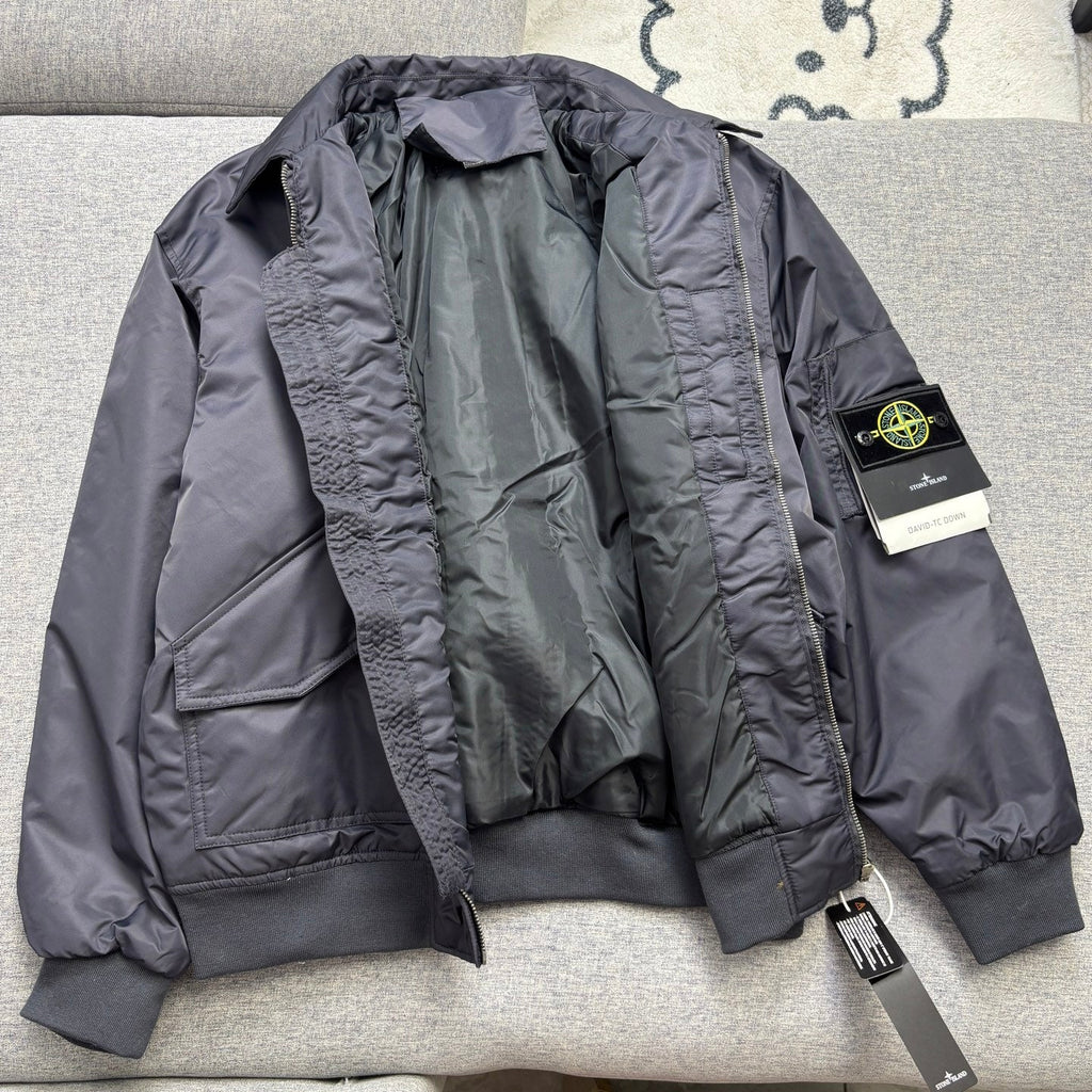 Stone Island Compass Badge Padded Flight Jacket - Black product detail view