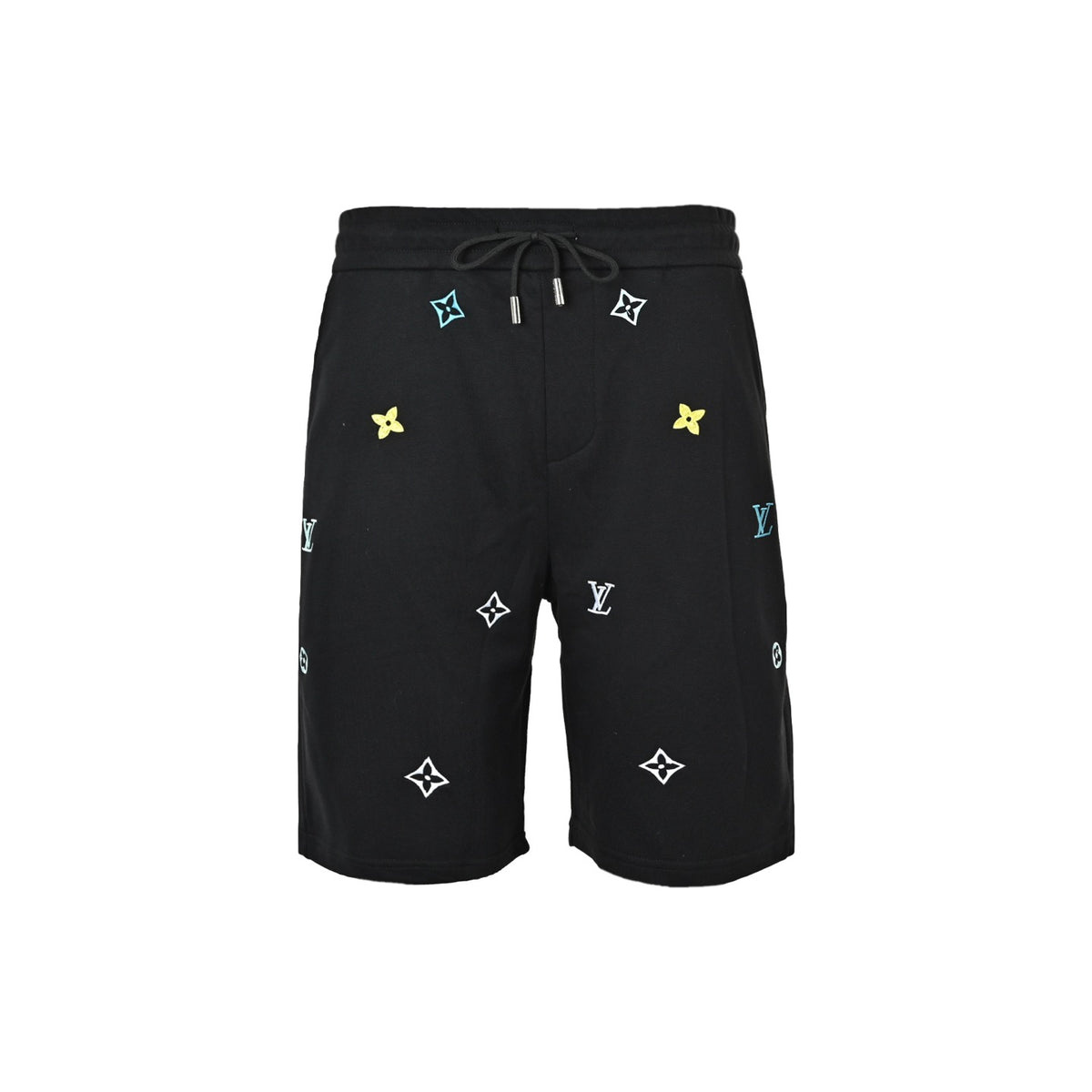 Embroidered Monogram Shorts