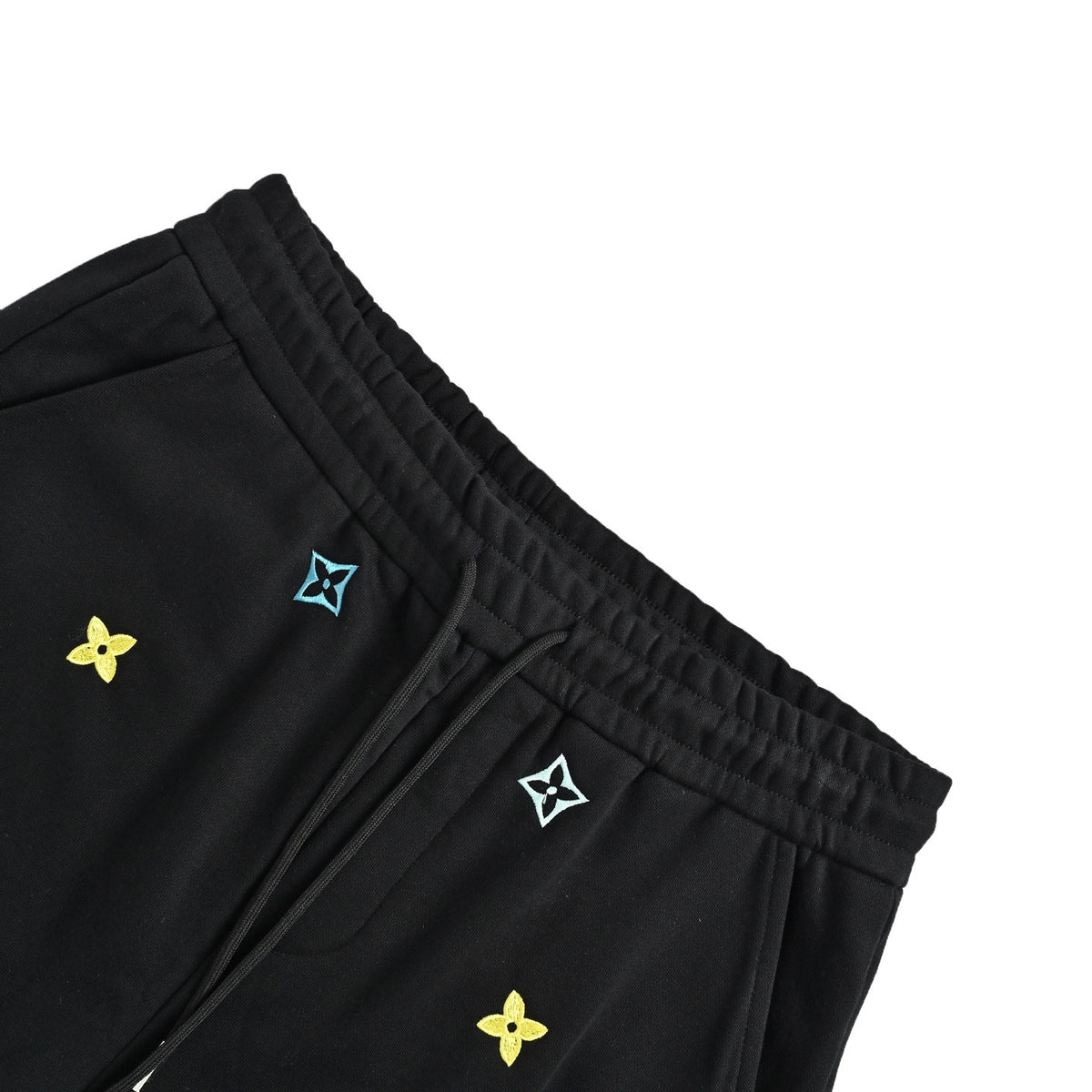Embroidered Monogram Shorts