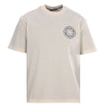 Stone Island Outline Compass Cotton T-Shirt - Off-White front view