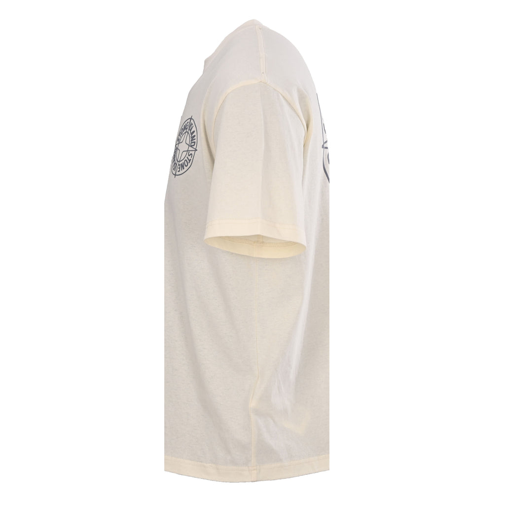 Stone Island Outline Compass Cotton T-Shirt - Off-White product detail view
