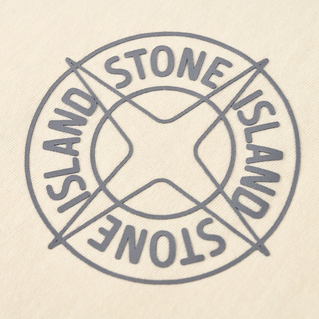 Stone Island Outline Compass Cotton T-Shirt - Black product detail view