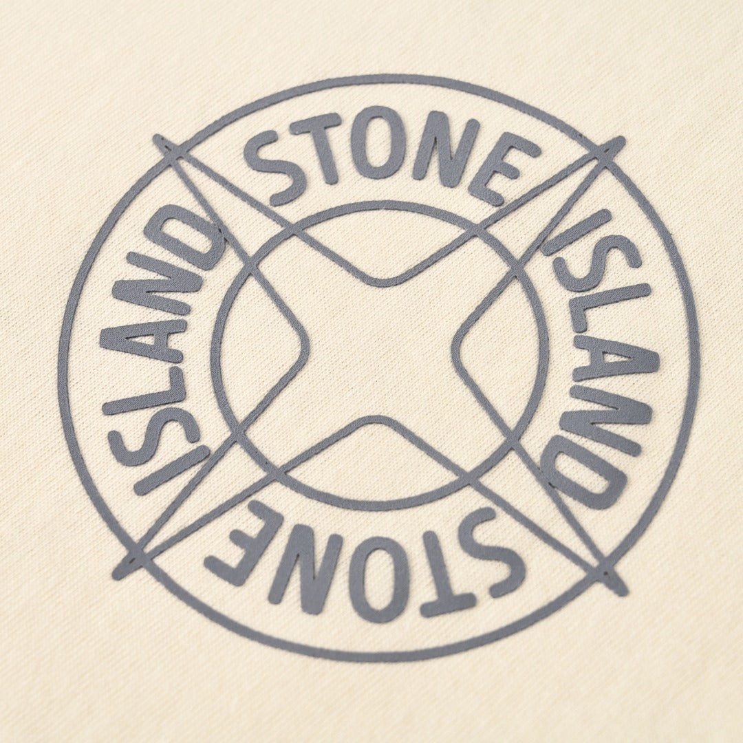 Stone Island Outline Compass Cotton T-Shirt - Black product detail view
