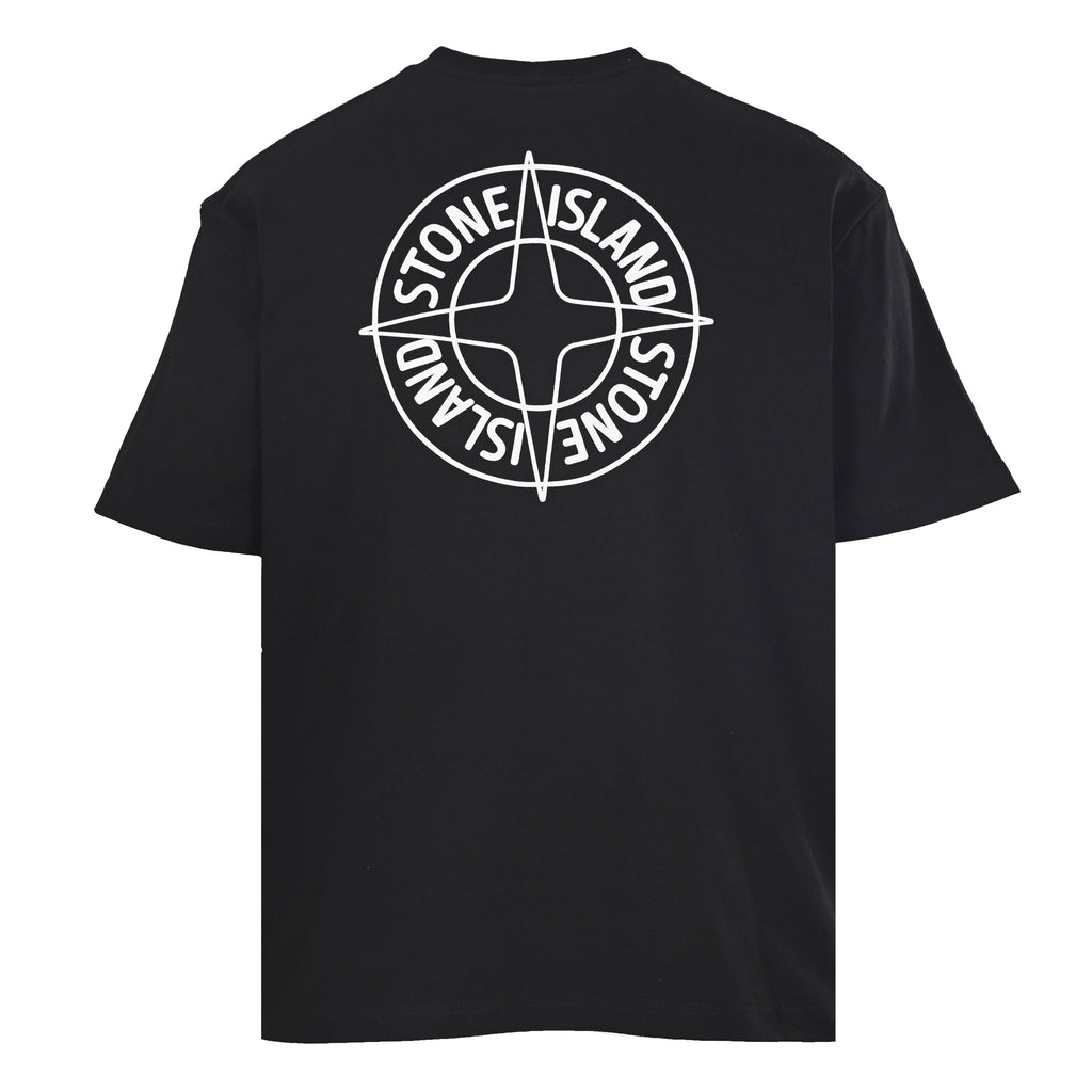Stone Island Outline Compass Cotton T-Shirt - Off-White product detail view