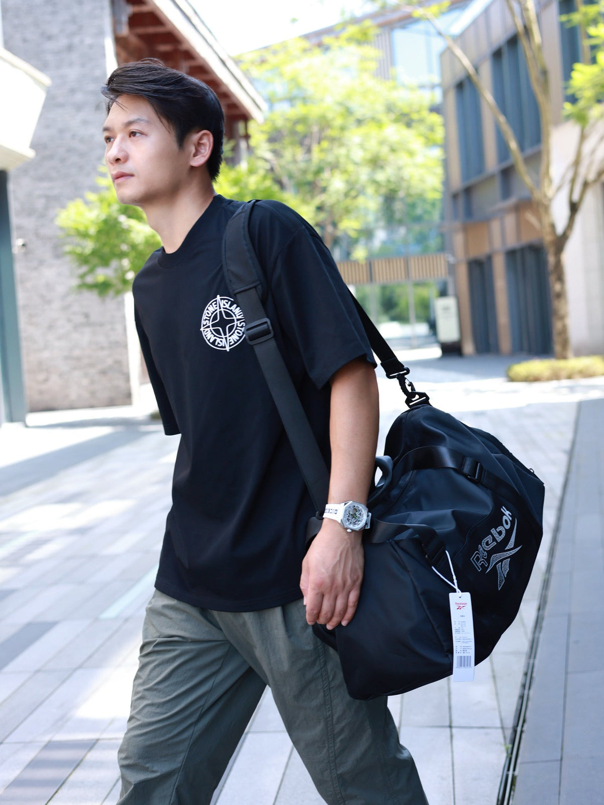 Stone Island Outline Compass Cotton T-Shirt product detail view