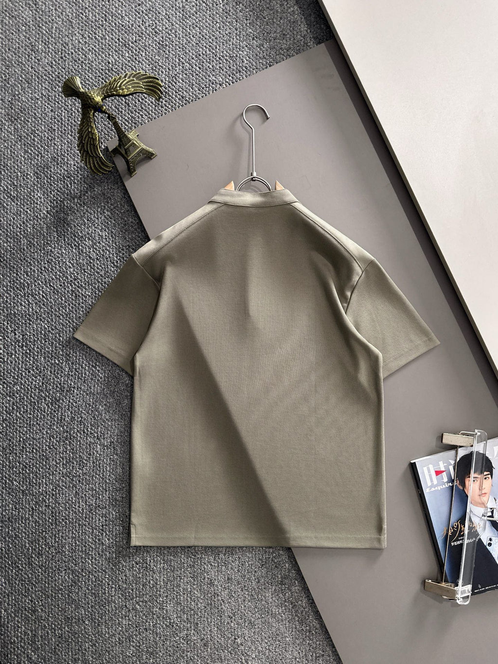 Stone Island Compass Badge Henley Cotton T-Shirt product detail view