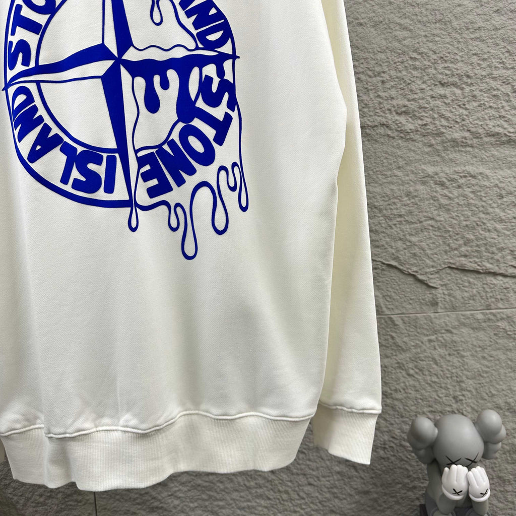 Stone Island Melting Compass Back Graphic Crewneck Sweatshirt - Black product detail view