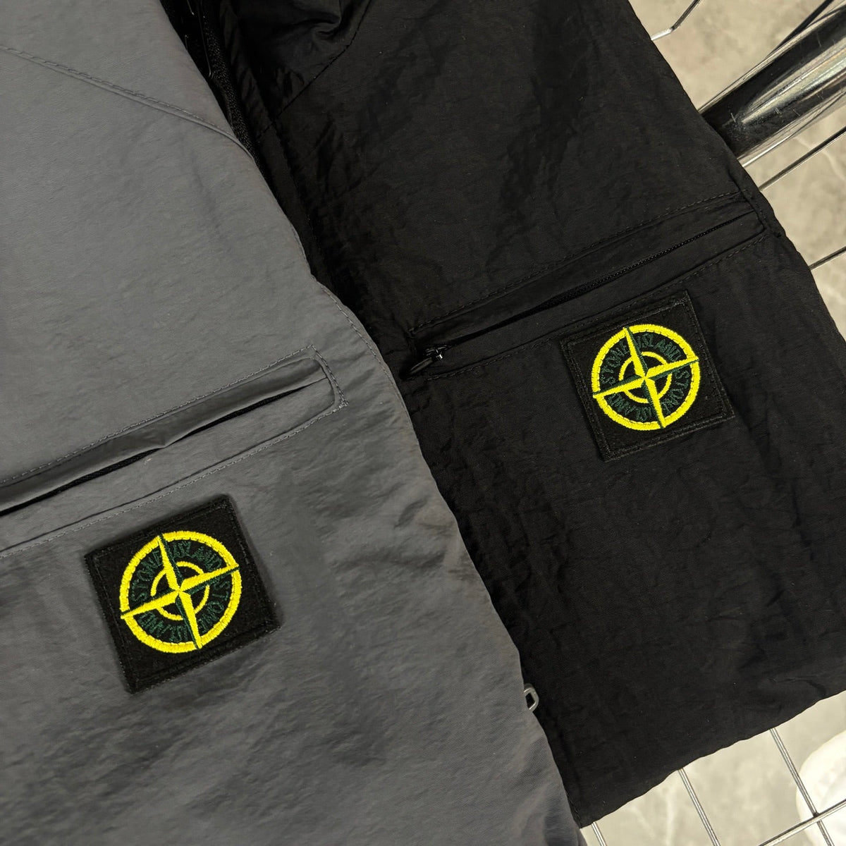Stone Island Multi-Pocket Compass Badge Tactical Vest - Gray product detail view