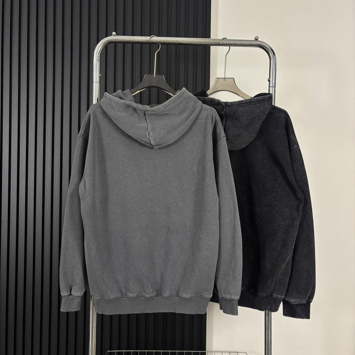 Stone Island Washed Compass Badge Pullover Hoodie - Gray product detail view