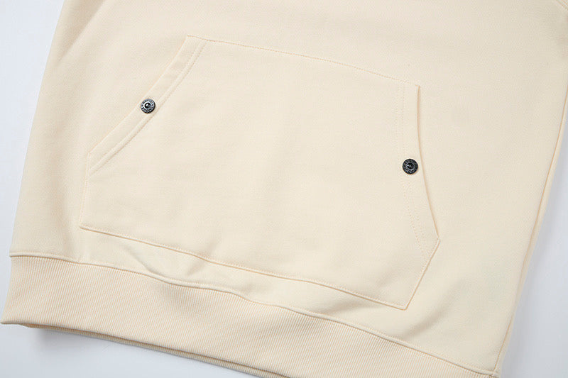 Stone Island Brushed Fleece Compass Badge Pullover Hoodie - Gray product detail view