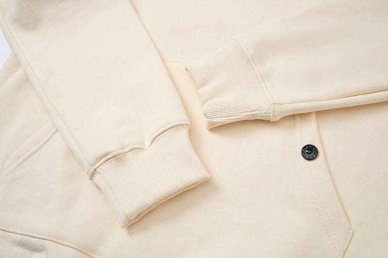 Stone Island Brushed Fleece Compass Badge Pullover Hoodie - Gray product detail view
