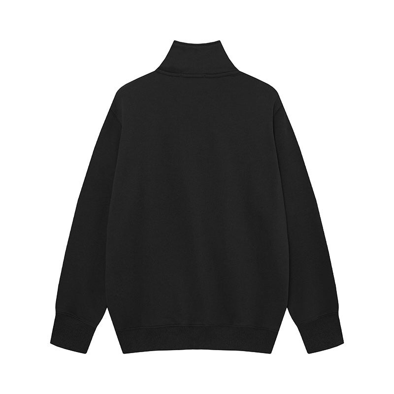 Stone Island Brushed Fleece Compass Badge Zip Sweatshirt - Black product detail view