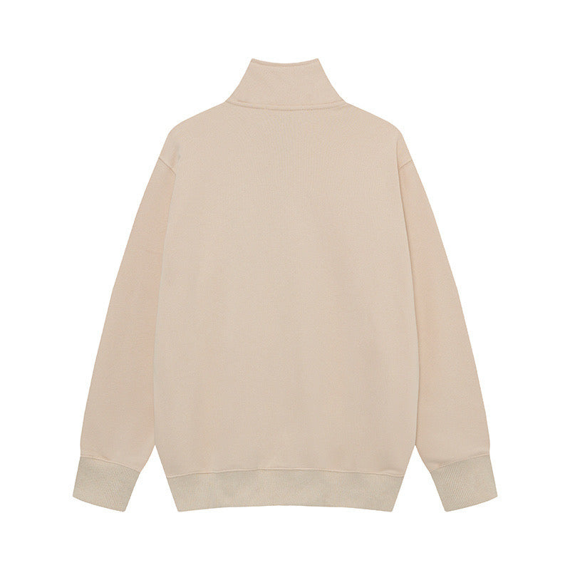 Stone Island Brushed Fleece Compass Badge Zip Sweatshirt - Black product detail view