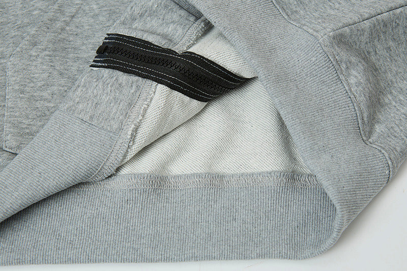 Stone Island Brushed Fleece Compass Badge Zip Sweatshirt - Gray product detail view