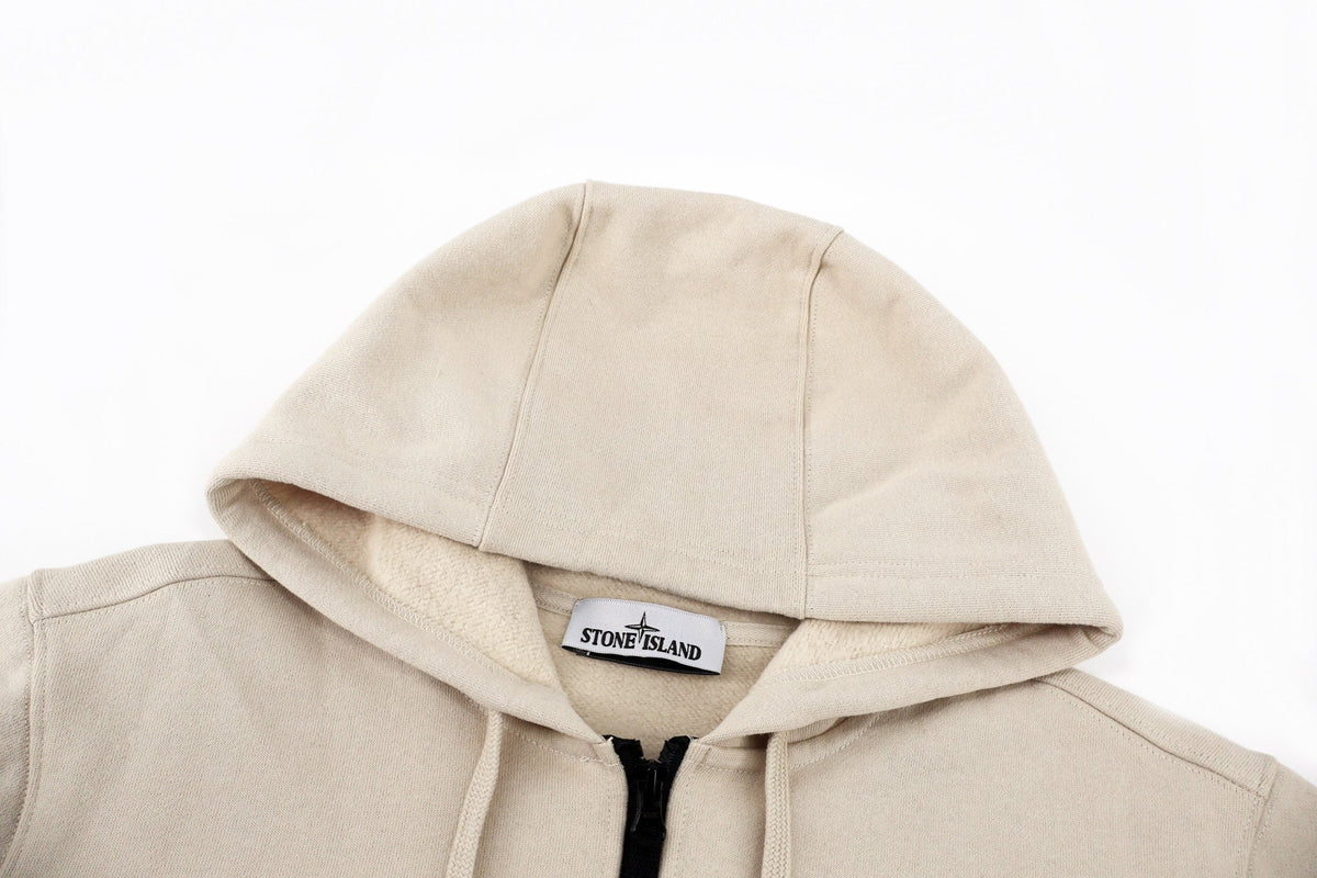Stone Island Compass Badge-Cuff Full-Zip Hoodie product detail view