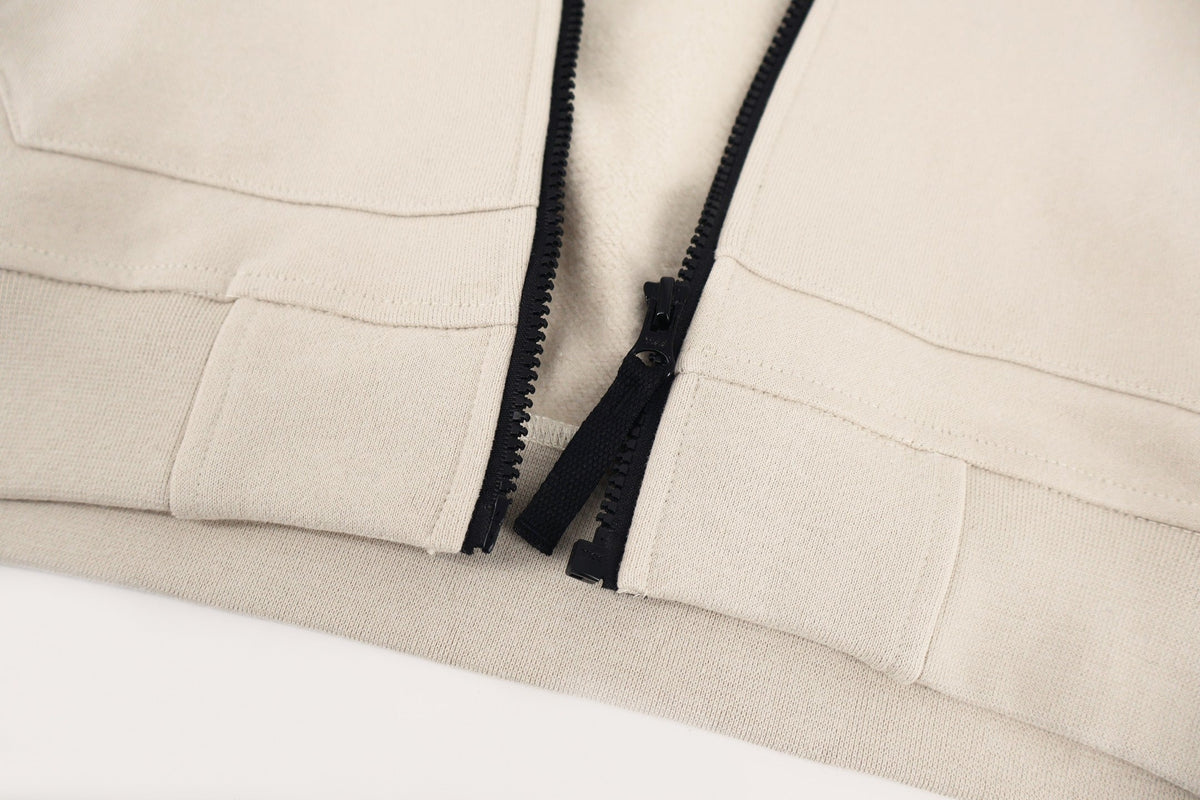 Stone Island Compass Badge-Cuff Full-Zip Hoodie product detail view