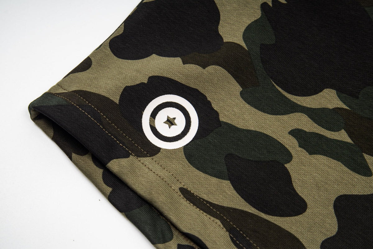 BAPE 1st Camo Shark Sweat Shorts – Green Camo