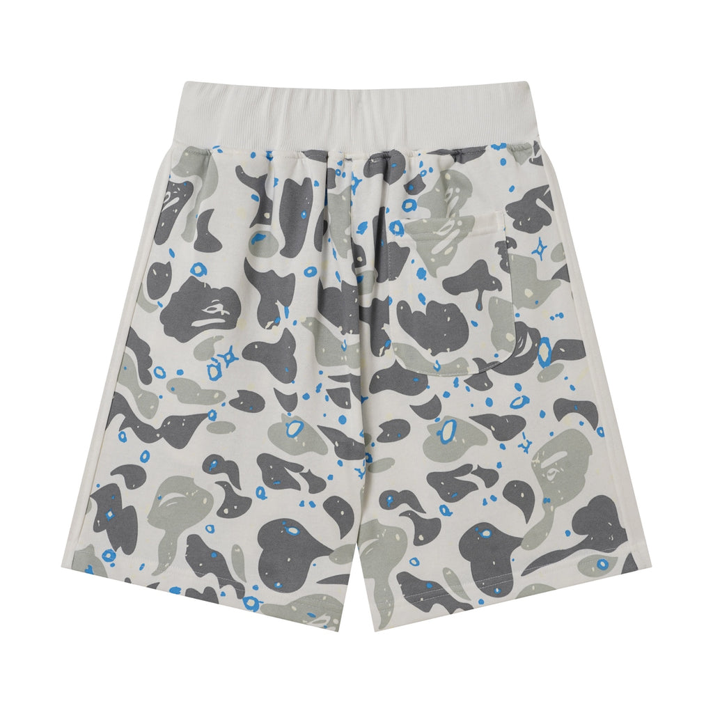 BAPE Shark Camo Sweat Shorts – White Camo
