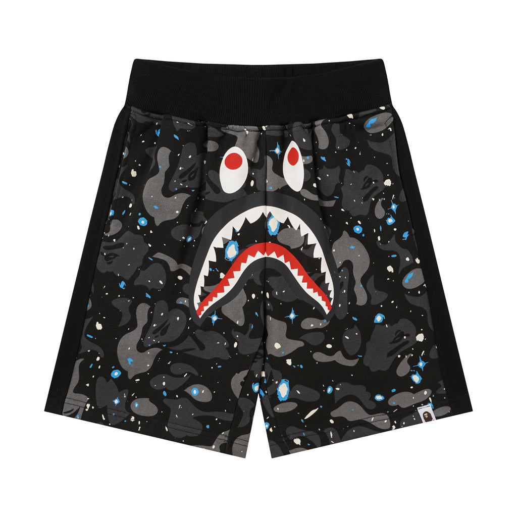 BAPE Shark Space Camo Sweat Shorts – Black