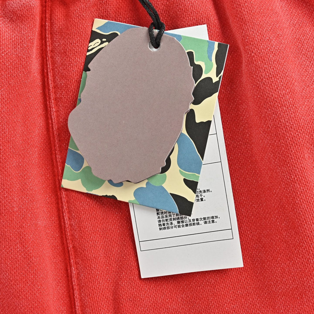 BAPE Washed Heavyweight Sweat Shorts – Red