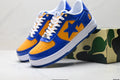 BAPE STA Color Block Low-Top Sneakers - Blue/Orange