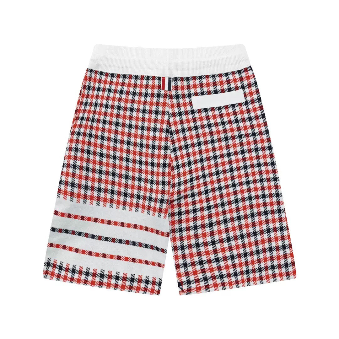 2026  Four-Stripe Jacquard Knit Shorts THOM TREND
