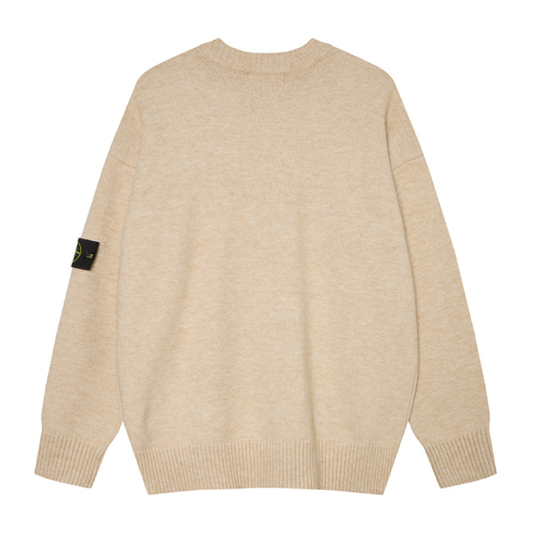 Stone Island Compass Badge Button-Front Knit Cardigan - Dark Gray product detail view