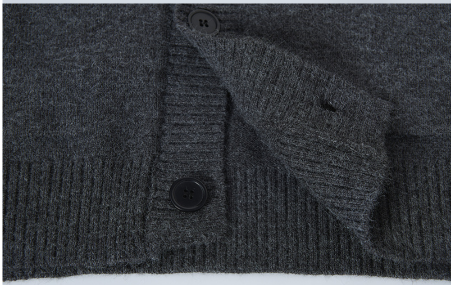 Stone Island Compass Badge Button-Front Knit Cardigan - Light Gray product detail view