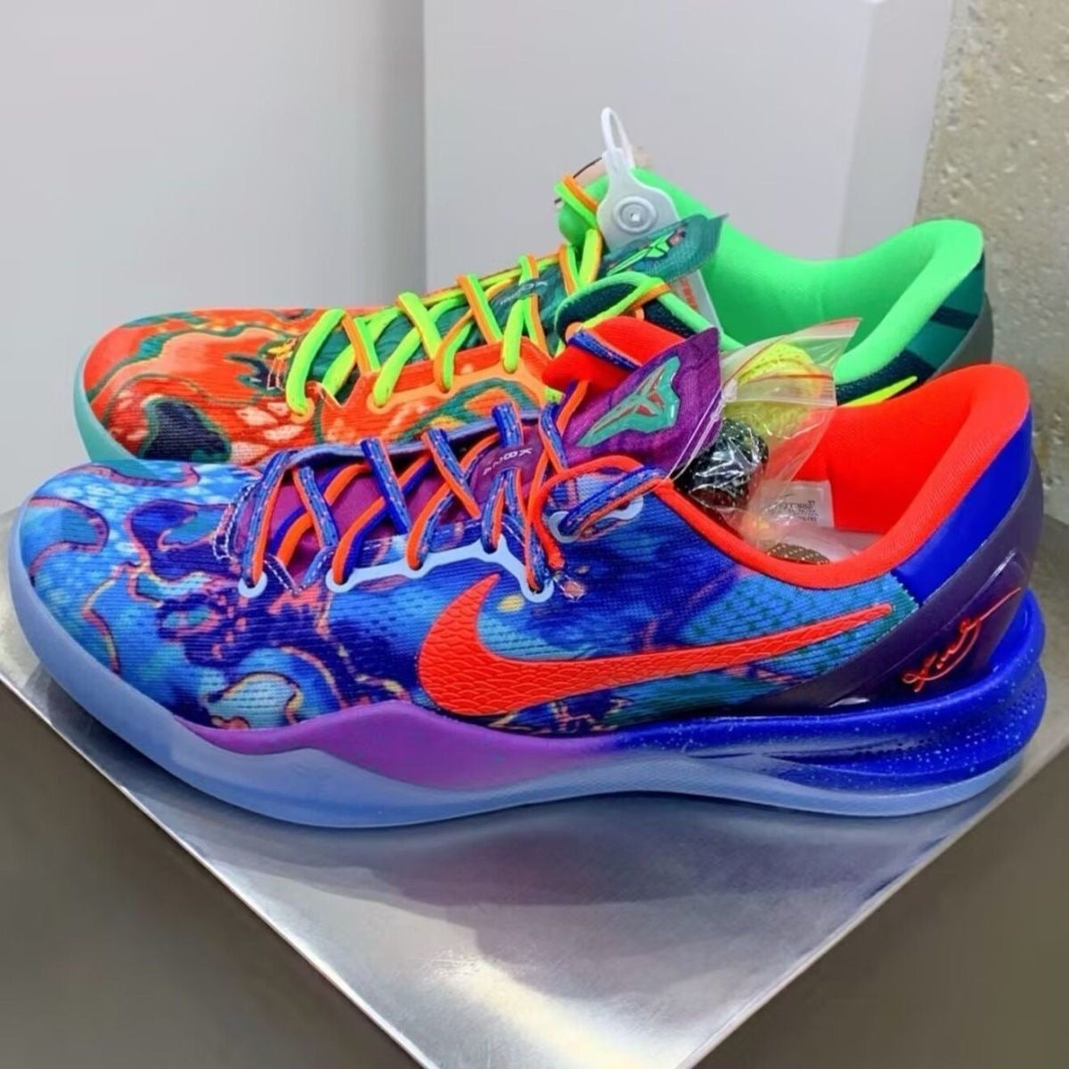 Nike Kobe 8 ProtroMulticolor Mismatched Sneakers